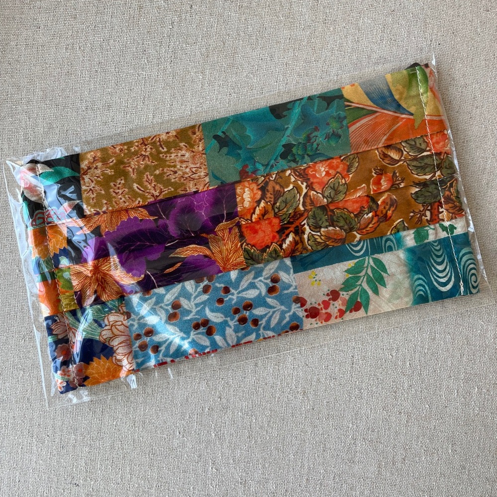 Johnny Was Pleated Floral Silk Face Mask